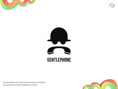 Gentleman Telephone Logo brand design call connection gentleman logo design logo designer logo for sale logo idea logo inspiration logomark logotype man men moustache mustache phone technology telephone zzoe iggi