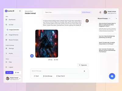 Lumo. AI ai assistant ai dashboard app design dashboard design figma figma design graphic design product ui ux