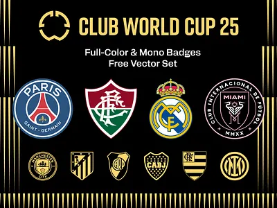 FIFA Club World Cup 2025 - Free Vector Badges 2025 badges club download emblem fifa football free soccer sport logo world cup