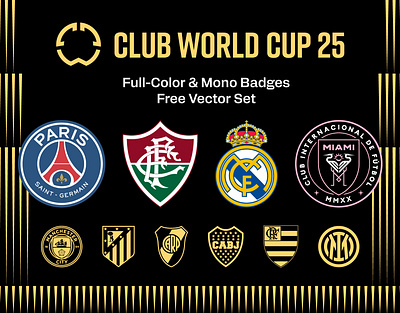FIFA Club World Cup 2025 - Free Vector Badges 2025 badges club download emblem fifa football free soccer sport logo world cup