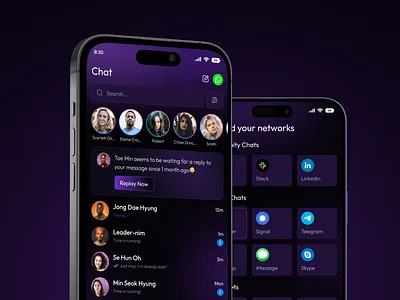 Communication Mobile App UI/UX Design admin app app design chat chatting communication communication app crm ios app message messaging app minimal app mobile app online talk saas send sms social app ui ux