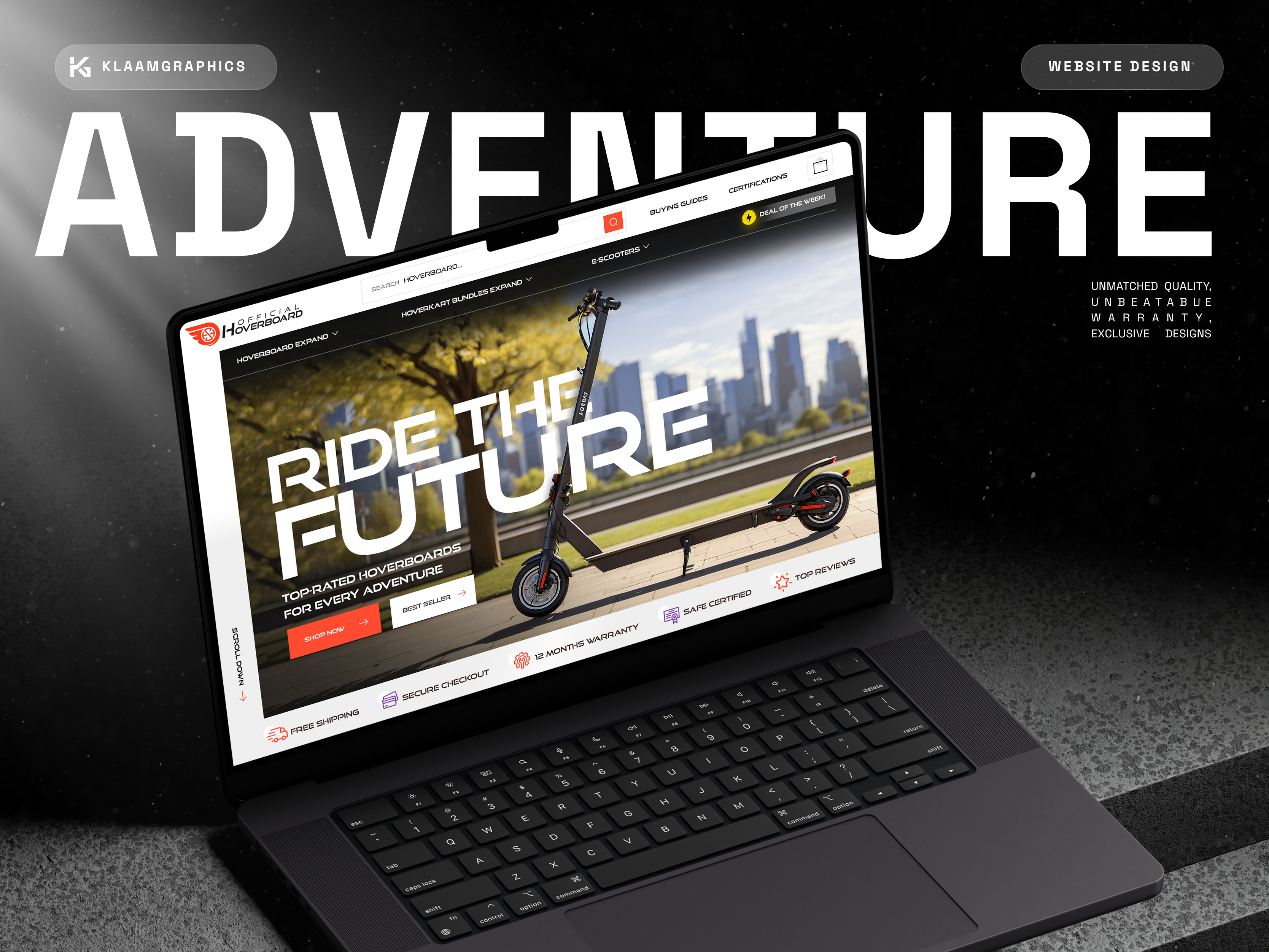 Official Hoverboard- Website UI/UX design branding dashbaord design futurride hoverboard illustration sport web design web desin webdesign website