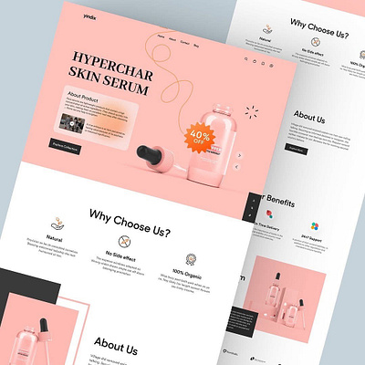 Yindix – Skincare Website design 3d animation application design branding design graphic design illustration logo motion graphics ui uiux vector website design