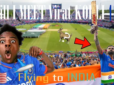 ISHOWSPED Thumbnail Design batting bowling cricket feilding goat graphic design india ipl ishowspeed kohli thumbnail cricket design travel world cup