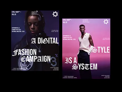 Experimental Fashion x Digital UI art direction bold typography case study design editorial editorial design editorial layout experimental fashion graphic design modern photography poster typography visual identity