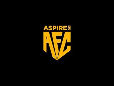 Aspire FC football club logo design design elegant football logo simple soccer sport sport logo yellow yellow sport
