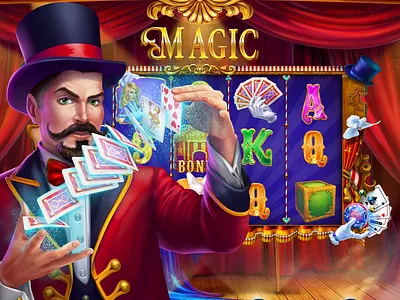 Online slot machine “Magic” 2d gameart animation art for games character design crypto game digital2d entertainment free spins gambling game art game design gamedev gaming gaming industry igaming jackpot slot design slotgame slotmachine slots