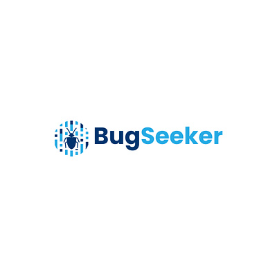 Bug seeker logo design bug coding design illustration it logo programer programming seeker ui uiux ux