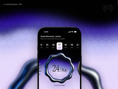 Health Tracker App Concept 3d app application application design black blue chrome glossy gradients health healthtech ios app metalic mobile app native app product design purple ui ux