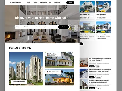 Elegant Real Estate Landing Page Design cleanui creativewebdesign figmadesign homepagedesign landingpagedesign luxuryrealestate minimaldesign modernwebdesign propertyfinder propertywebsite realestatedesign realestatelandingpage realestateplatform responsivedesign uiuxdesign userexperience uxuidesign webappdesign websitedesign webui