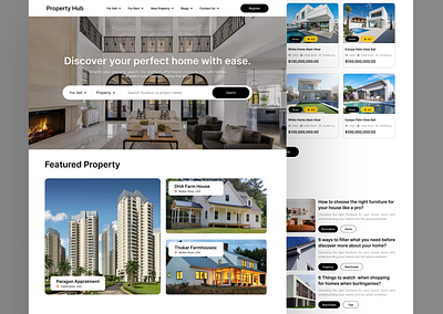 Elegant Real Estate Landing Page Design cleanui creativewebdesign figmadesign homepagedesign landingpagedesign luxuryrealestate minimaldesign modernwebdesign propertyfinder propertywebsite realestatedesign realestatelandingpage realestateplatform responsivedesign uiuxdesign userexperience uxuidesign webappdesign websitedesign webui
