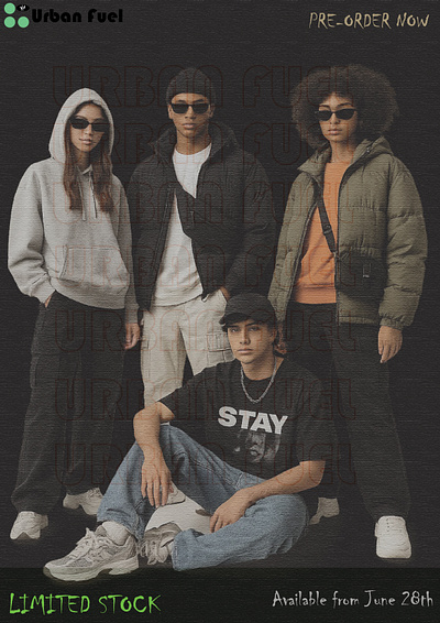 Urban Fuel – Streetwear Drop Poster (Fictional Project) branding graphic design logo poster typography