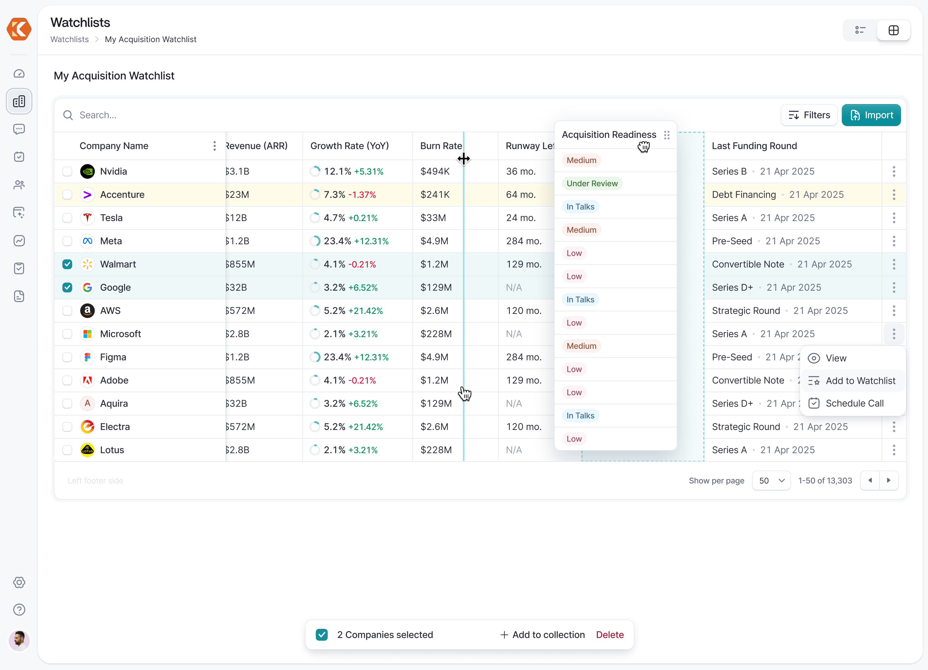 Creating and editing a table in Katalyst App. by Virgil Pana on Dribbble