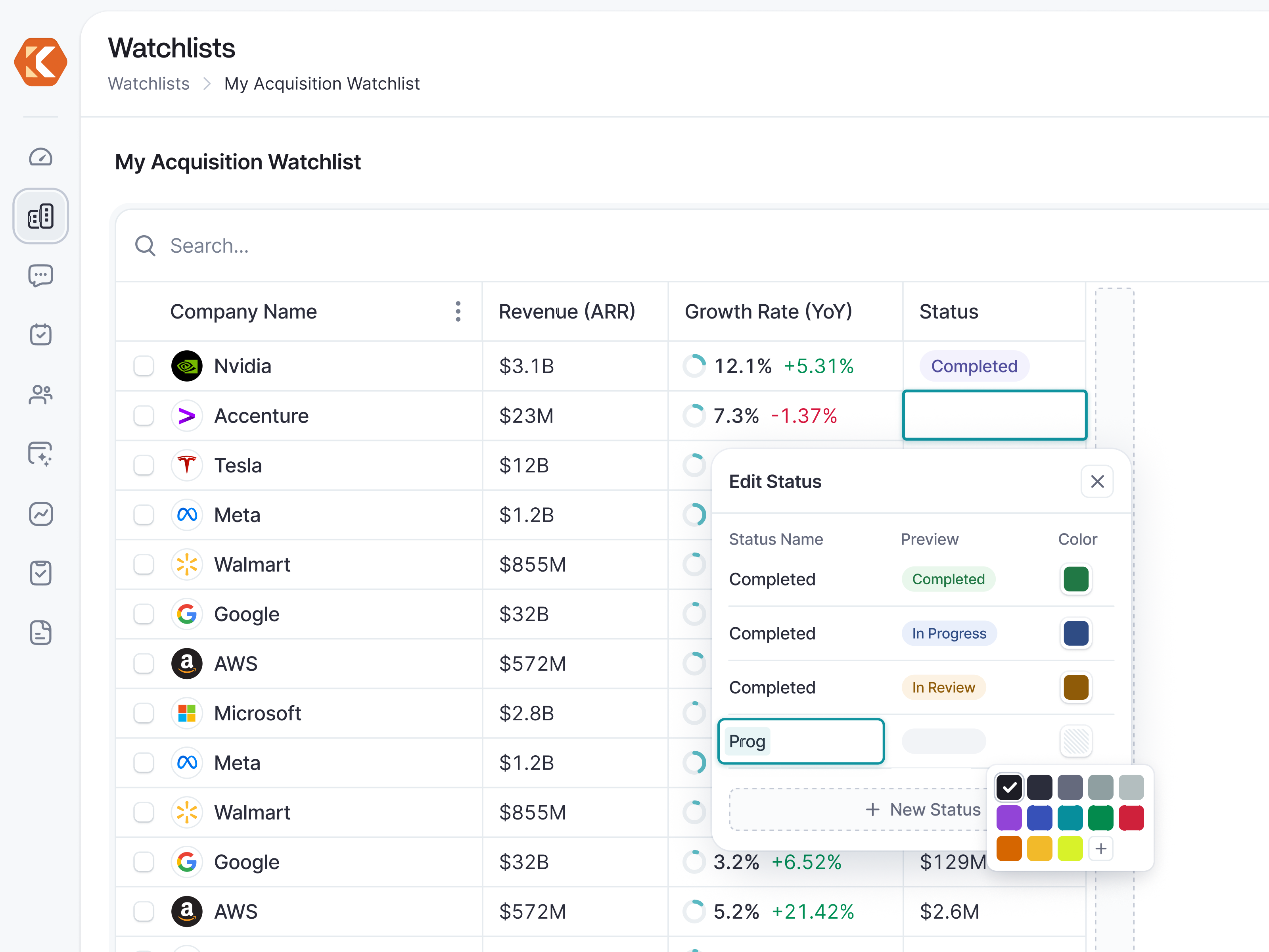 Creating and editing a table in Katalyst App. by Virgil Pana on Dribbble