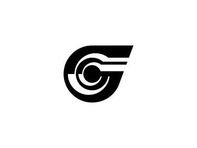 G - cyber ai black cyber g icon letter logo monogram symbol tech technology