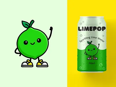 Cute Lime Mascot adorable alfrey davilla brand mascot brand pattern bright can packaging charming chibi cute lime fresh illustration lime mascot mascot playful simple mascot sparkling water sport vaneltia vibrant