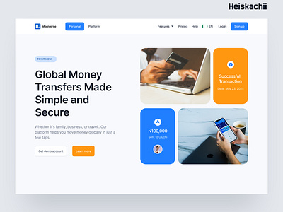 MONIVERSE HERO PAGE branding design product ui ux