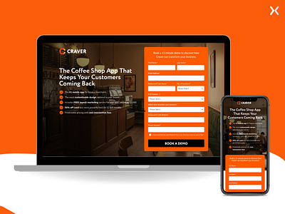 SaaS Demo Landing Page design dribbble shot landing page design landingpage lead generation lead generation landing page saas saas demo ui ux
