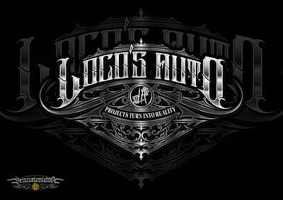 Blackletter Gothic Logo and Monogram for LOCOS AUTO blackletter brandlogo brixblackletter brixcustomletter brixinktattoo businesslogodesign calligraphy customlettering customlogo gothicletter lettering logodesigner logomaker premiumlogo tattoo tattoologo tattoologomaker tattooshop ttoofont