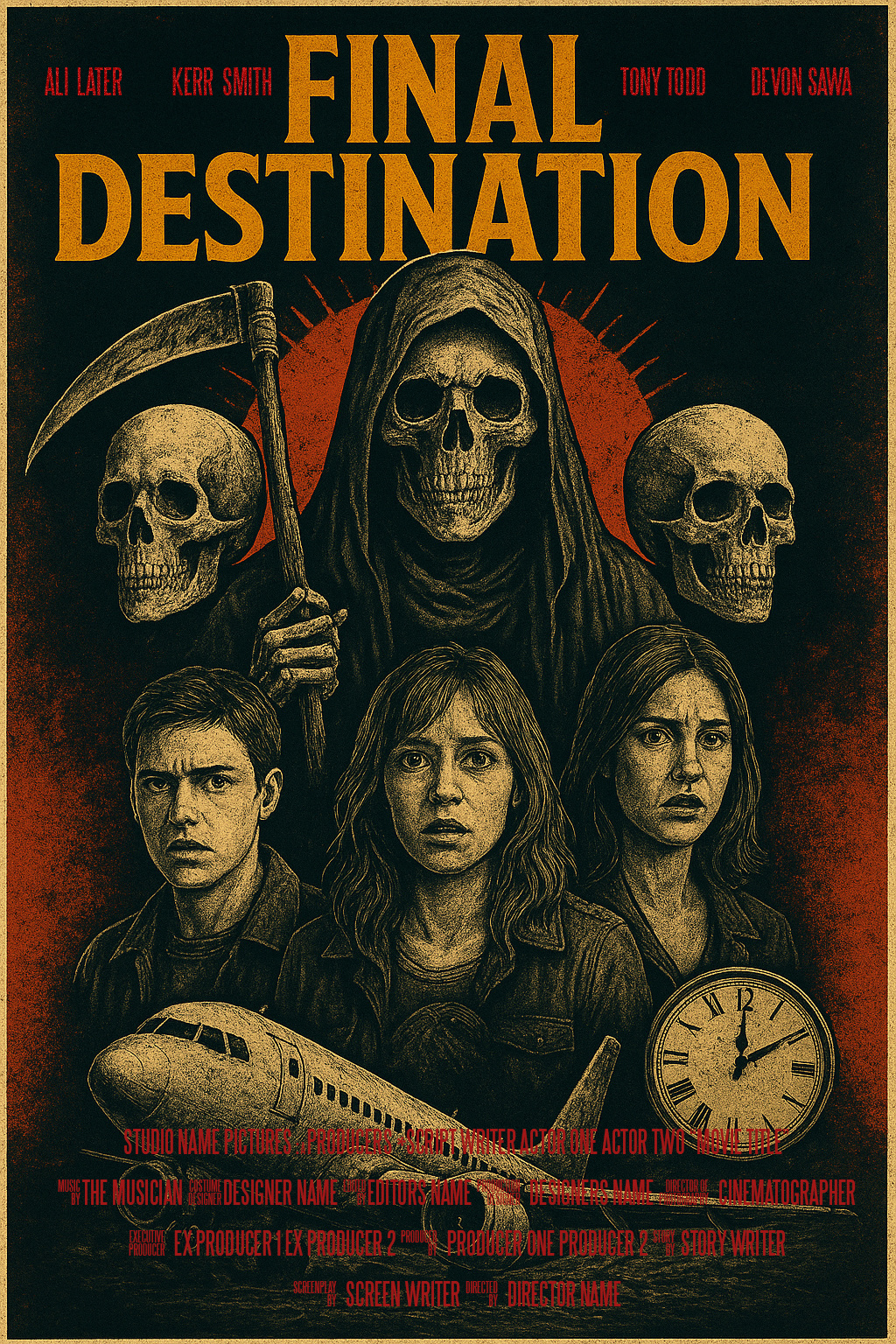 Poster Recreation for Movies branding design final destination graphic graphic design illustration logo logo design logodesign logotype movie poster poster poster design sketch sketch design ui
