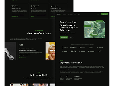 AI-Powered Business Website UI aiwebsite branding darkmodedesign design dribbbleshots dribbbleshowcase figmadesign graphic design illustration landingpage logo moderndesign productdesign saasdesign techui ui uidesign uxdesign vector webdesign