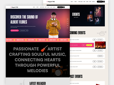 SingerX TNC - Music & Audio Website Template album artists music singer webflow webflow template