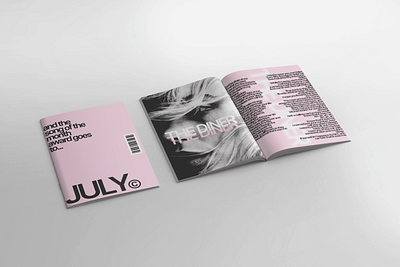 Billie Eilish - The Diner - Magazine billie eilish branding design editorialdesign fashiondesign figma graphic design graphicdesign magazine mockup photoshop pink