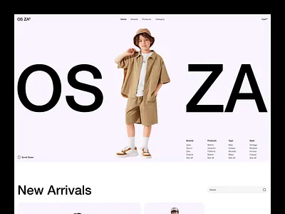 OS ZA — UI/UX Design for Fashion E-Commerce Website clean design creative design design inspiration digital store ecommerce fashion store homepage landing page design minimalist modern design online store product design product page shop design shopping ui uiux design visual design waxyweb web design website design