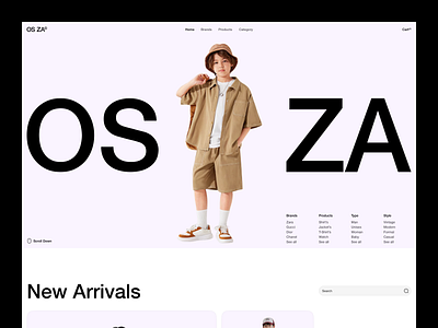 OS ZA — UI/UX Design for Fashion E-Commerce Website clean design creative design design inspiration digital store ecommerce fashion store homepage landing page design minimalist modern design online store product design product page shop design shopping ui uiux design visual design waxyweb web design website design