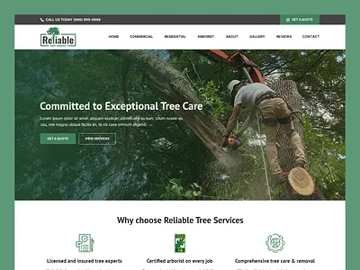 Reliable Tree Service // Web Design arborist service company tree care tree service web design