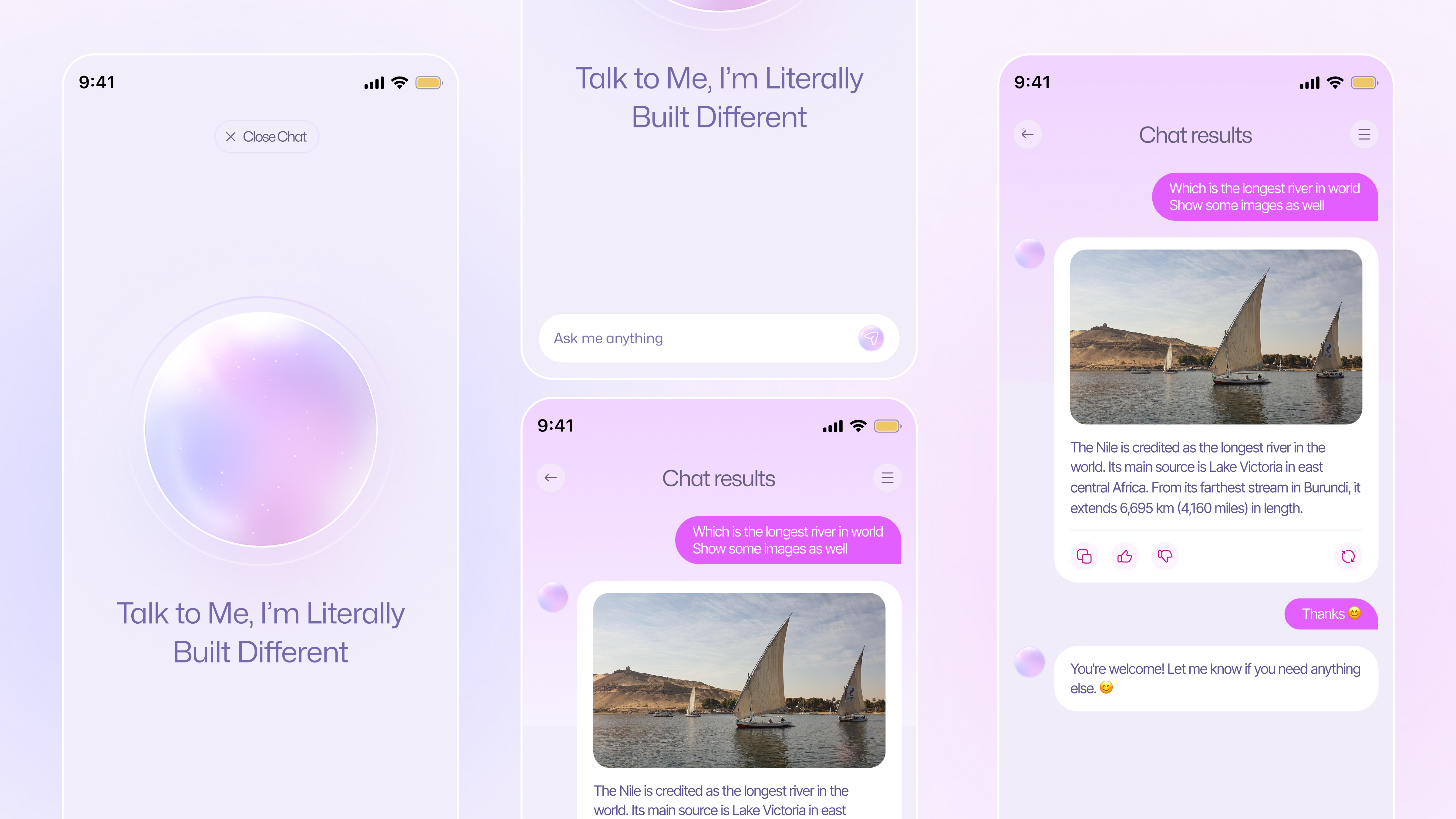 AI chat design ui