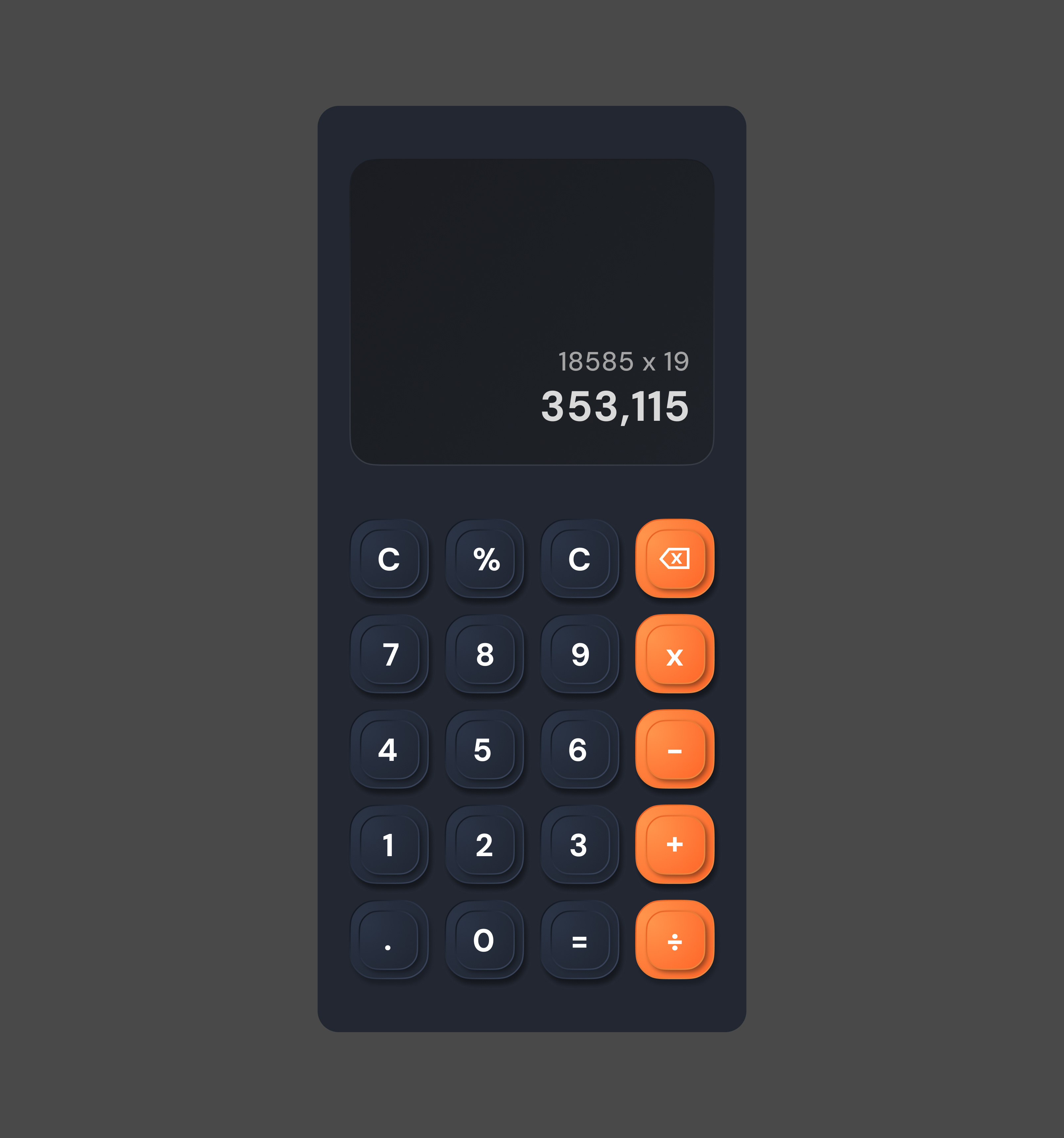 Skeuomorphic Calculator