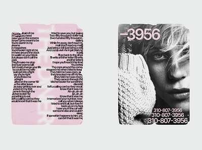 Billie Eilish - The Diner - Torn Poster billieeilish branding design editorialdesign fashiondesign figma graphic design graphicdesign hitmehardandsoft musicalbum pink poster print