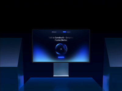 Sandra AI — Branding & UI/UX ai ai branding ai design brand brand identity branding design figma futuristic landing page login page logo mockup s logo ui ui design uiux visual identity voice assistant voice assistant design