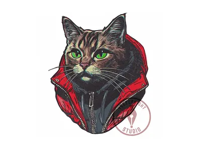 Cat cat design graphic design illustration kitty procreate vintage