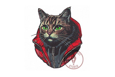 Cat cat design graphic design illustration kitty procreate vintage