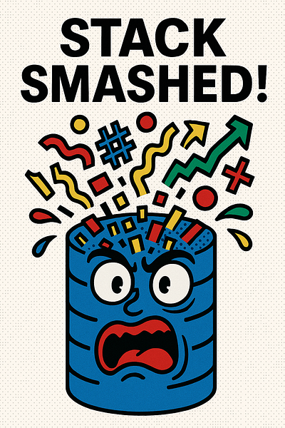 Stack Smashed db pop poster print