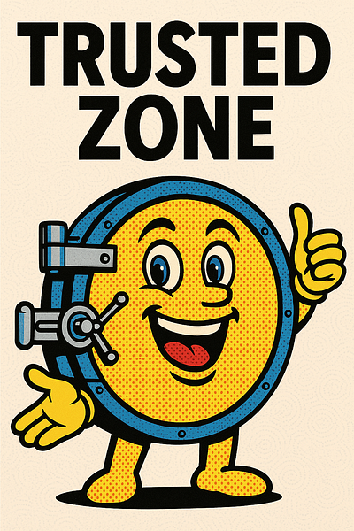 Trusted Zone pop poster print vault