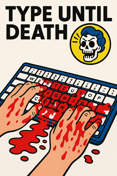 Type Until Death keyboard pop poster print