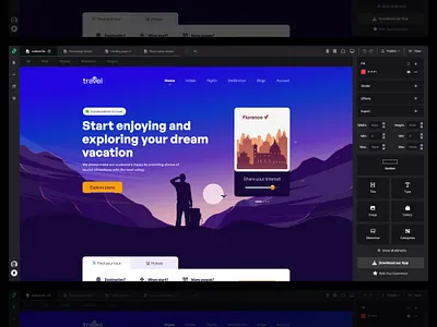 Travel Planner Software – Modern UI Dashboard design graphic design saas ui