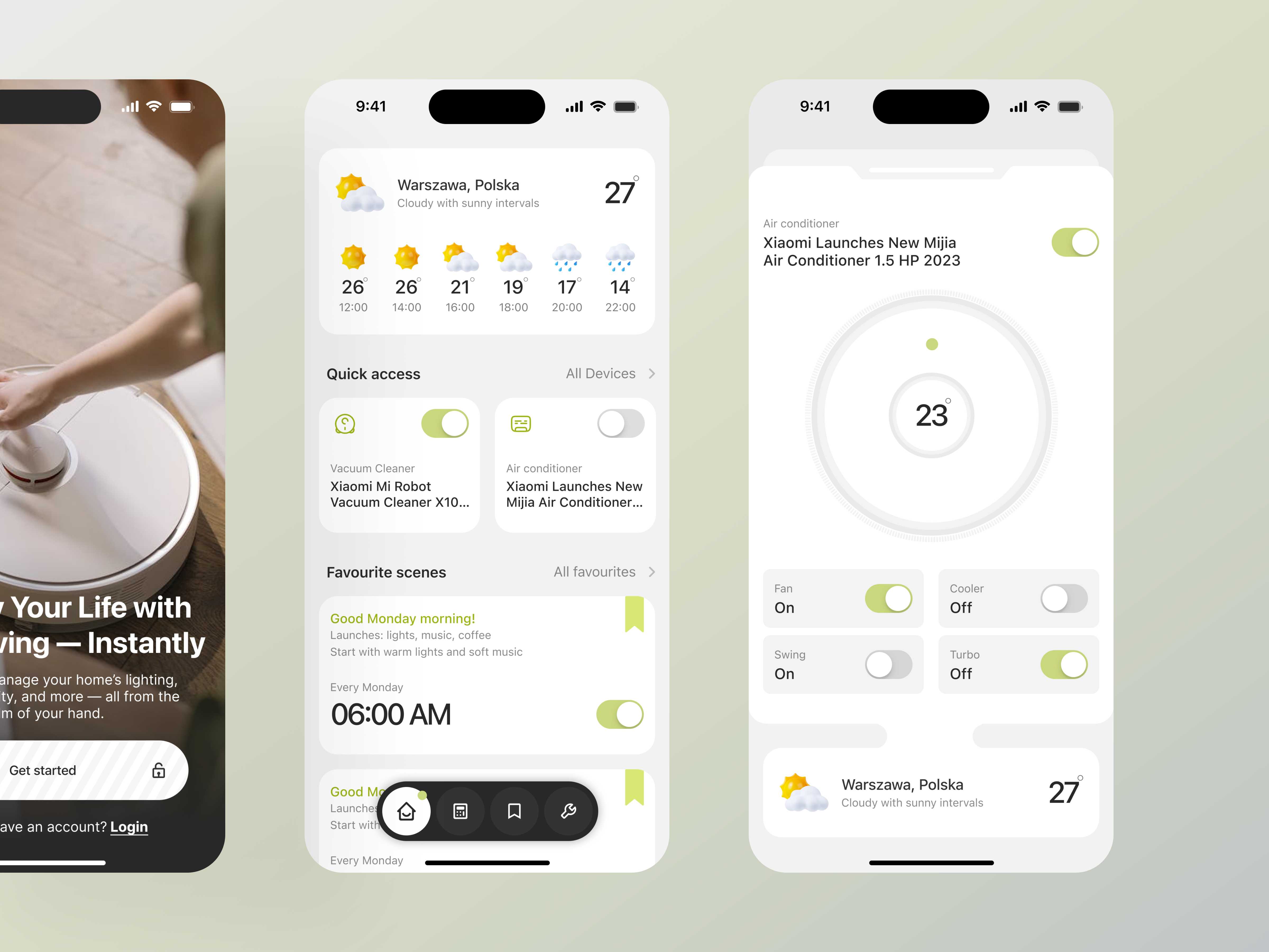 Home Monitoring – Daily UI #021 app design concept app design template control panel dailyui015 dashboard design home monitoring homeautomation interface mobile app ui onoffswitch remote control smart smart device smart devices smart home smart home app smart home design temperature toggle toggleswitch