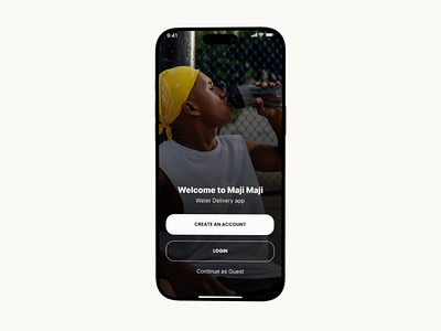 Online Water Delivery App checkout delivery app onboarding ui