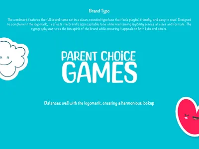Logotype of Parent Choice Games brand type branding children concept design digital media edtech educational idea kid education kids kindergarten learning lettermark logo logotype minimal modern typography wordmark