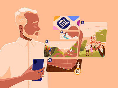 Which? Money Magazine – Power up your pension 💪 app bicep editorial finances financial illustration money pensions power up sipps strong travel