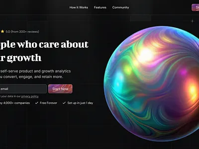 People who care about your growth | Landing page agency and retain more. drack mood landing page drack mood ui hero section landing page learn modern ui work place landing pagew