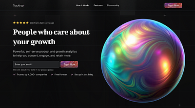 People who care about your growth | Landing page agency and retain more. drack mood landing page drack mood ui hero section landing page learn modern ui work place landing pagew