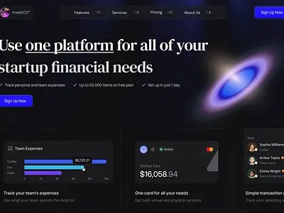 Financial Landing Page | Hero section | Drack Mood 3d animation branding drack mood financial financial landing page graphic design hero section logo motion graphics ui