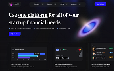 Financial Landing Page | Hero section | Drack Mood 3d animation branding drack mood financial financial landing page graphic design hero section logo motion graphics ui