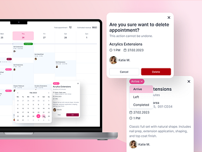 Smart Scheduling Dashboard for Beauty Web App app design b2c design beauty app booking system client dashboard dashboard dashboard design interface design product design responsive ui salon management scheduling system service booking ui design uiux ux design web app ui web design web platform