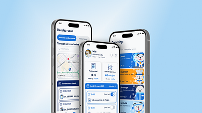 Floofy – Pet Health Multi-Platform for Clients & Vets app case study pet health ui ux web.